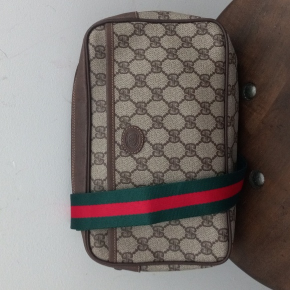 Authentic Vintage Gucci Interlocking GG Monogram Supreme Clutch Fanny Bum Waist - Picture 3 of 11